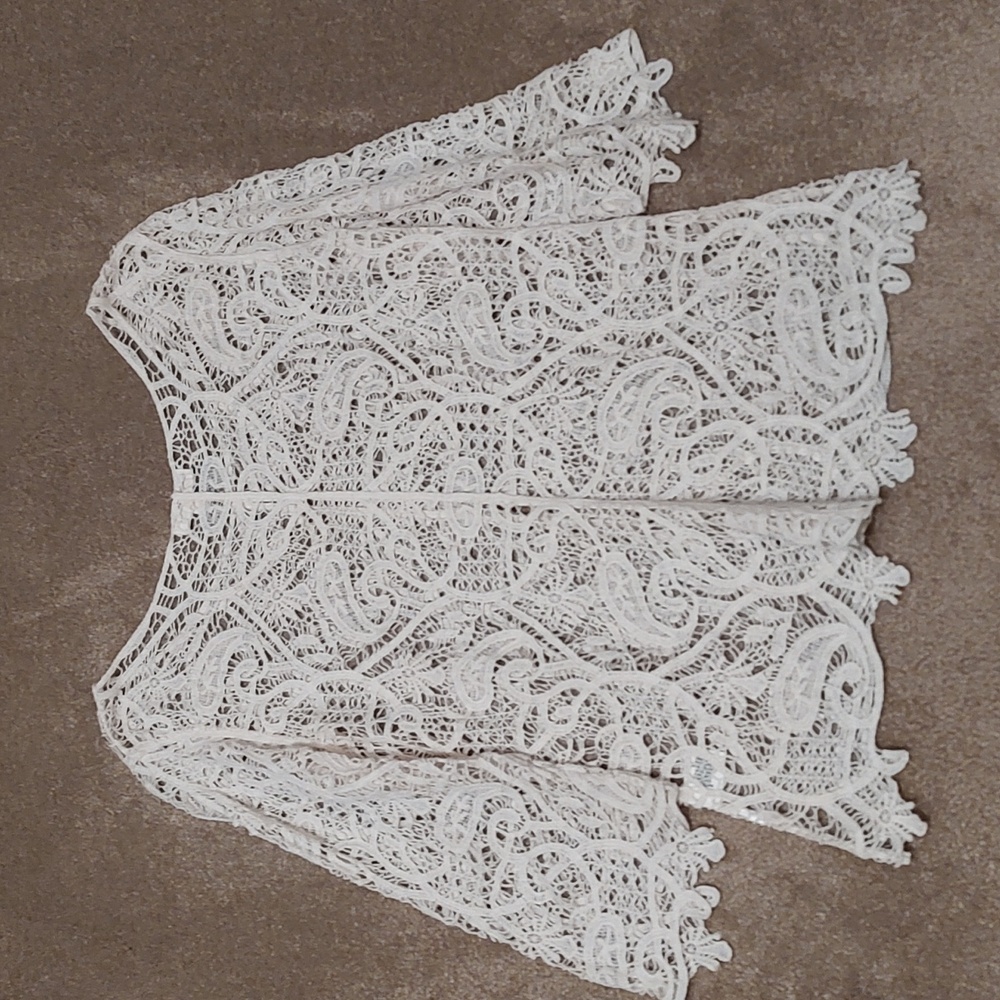 Adiva cream crocheted top - Picture 4 of 4